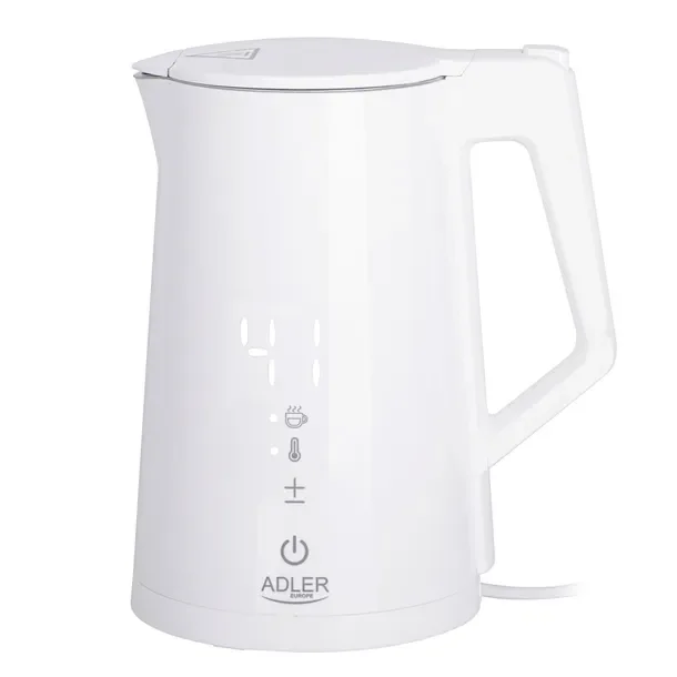 AD 1345 white Czajnik metalowy LED z regulacją temperatury 1,7L STRIX