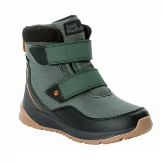 Buty dla dziewczynek - Buty zimowe dla dzieci Jack Wolfskin POLAR BEAR TEXAPORE MID VC K slate green - 36 - grafika 1