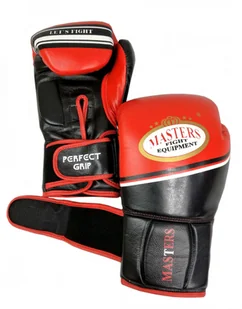 Masters FIGHT EQUIPMENT Rękawice bokserskie, RBT-LF czarno-czerwone, 14 oz - Rękawice bokserskie - miniaturka - grafika 1