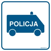 Systemy ekspozycyjne i znaki informacyjne - RA082 POLICJA, PN - PŁYTA PCV 1MM; (100X100MM) - miniaturka - grafika 1