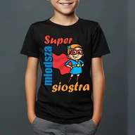 Koszulki dla dziewczynek - Super młodsza siostra - koszulka dziecięca - miniaturka - grafika 1