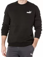 Bluzy męskie - Bluza Męska Puma Bez Kaptura 586682-01 Czarna Sportowa M - miniaturka - grafika 1