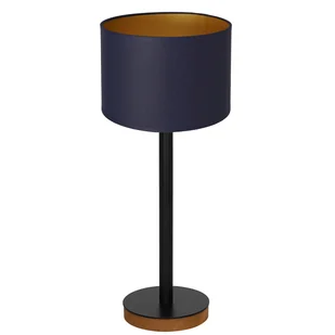 Luminex Table lamps 3838 lampa stołowa lampka 1x60W E27 czarny/niebieski/naturalny/złoty - Lampy stojące - miniaturka - grafika 1