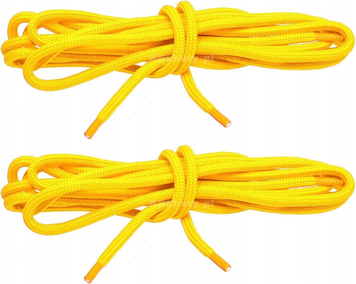 ELASTYCZNE Sznurówki ŻÓŁTE Sznurowadła 120 cm SPORTOWE 4,5mm Okrągłe G12-44