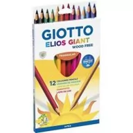 Kredki, ołówki, pastele i pisaki - Giotto Kredki Ołówkowe Elios Giant Triangular 12 Kolorów 8000825012334 - miniaturka - grafika 1