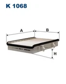 Filtry kabinowe - Filtron Filtr, wentylacja przestrzeni pasażerskiej K 1068 K 1068 - miniaturka - grafika 1