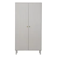 Szafy - Jasnoszara szafa z litego drewna sosnowego 100x195 cm Madu – WOOOD - miniaturka - grafika 1