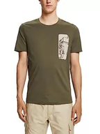 Koszulki męskie - ESPRIT T-shirt męski, 352/Khaki Green 3, XXL - miniaturka - grafika 1