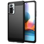 Etui i futerały do telefonów - Hurtel Carbon Case elastyczne etui pokrowiec Xiaomi Redmi Note 10 Pro czarny - miniaturka - grafika 1