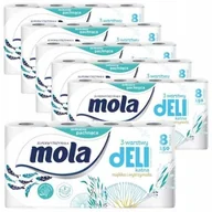 Papier toaletowy - Papier toaletowy Mola delikatna morska (8 rolek) x 6 opakowań - miniaturka - grafika 1