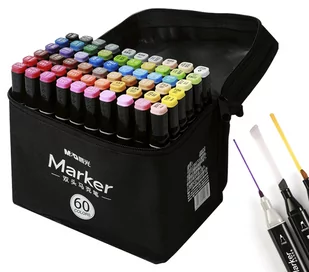 Marker artystyczny alkoholowy dwustronny zestaw 60k M&G - Dekoratorstwo - miniaturka - grafika 1