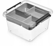 Pudła i pojemniki do przechowywania - ORPLAST Organizer z Pokrywką i 4 Przegródkami Pojemnik SimpleStore 1,15 L - miniaturka - grafika 1