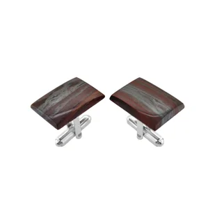 Spinki do mankietów Jaspis z Hematytem (S1299) Srebro [925] - Spinki do mankietów i krawatów - miniaturka - grafika 1