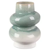 Wazony i flakony - Wazon EUROFIRANY Liana 17 x 23 cm Kremowo-miętowy - miniaturka - grafika 1