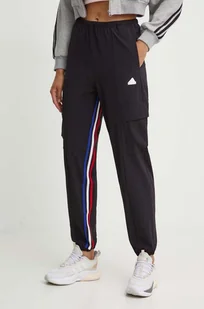adidas spodnie dresowe Express kolor czarny z aplikacją IX3735 - Spodnie damskie - miniaturka - grafika 1