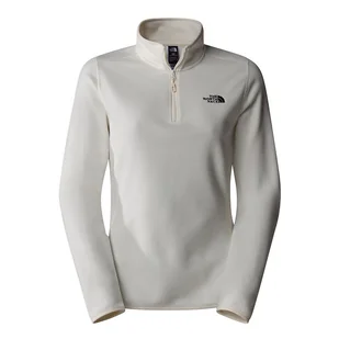 Bluza The North Face 100 Glacier 1/4 Zip Fleece 0A855M4HP1 - biała - Bluzy sportowe damskie - miniaturka - grafika 1