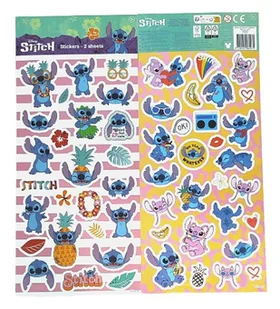 2 arkusze naklejek Disney Stitch. - Szkolne artykuły papiernicze - miniaturka - grafika 1