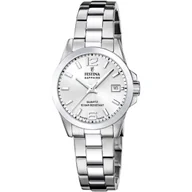 Zegarki damskie - Festina Classic Bracelet 20049/1 zegarek damski srebrny na bransolecie z datownikiem - miniaturka - grafika 1