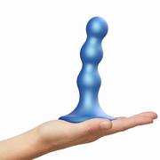 Sztuczne penisy - Dildo - Strap-On-Me Dildo Plug Balls Metallic Blue S - miniaturka - grafika 1