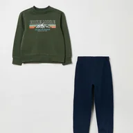 Dresy i komplety dla chłopców - Komplet (bluza + spodnie) dziecięcy OVS 1896474 134 cm Zielony (8052147630925) - miniaturka - grafika 1