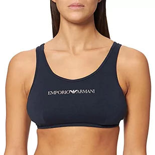 Emporio Armani Damski biustonosz z logo Iconic, morski, M - Biustonosze - miniaturka - grafika 1
