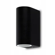 Lampy ogrodowe - Kwazar Luminaire Kinkiet Zewnętrzny Do Led Lampa Ogrodowa Elewacyjna 2 x GU10 Czarna - miniaturka - grafika 1