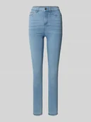 Spodnie damskie - Jeansy o kroju skinny fit zapinane na guzik i zamek błyskawiczny model ‘CALLIE’ - miniaturka - grafika 1