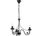 Lampy sufitowe - Żyrandol na łańcuchu DONATO 3xE14/40W/230V czarny - miniaturka - grafika 1