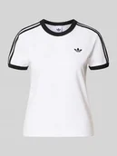 Koszulki i topy damskie - T-shirt o kroju slim fit z mieszanki bawełny - miniaturka - grafika 1