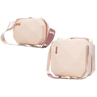 Walizki - Zestaw torebka i kosmetyczka SEMI LINE T5820-6 Ecru - miniaturka - grafika 1