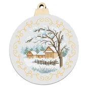 Pasmanteria - Haft Krzyżykowy - Zestaw Do Haftu - Bombka Z Pejzażem - miniaturka - grafika 1