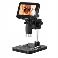 Mikroskopy i lupy - MIKROSKOP CYFROWY Z WYŚWIETLACZEM 4,3" DO LUTOWANIA JUBILERSTWA 1000X PC - miniaturka - grafika 1