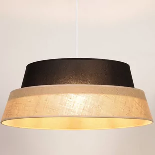 Britop Wisząca LAMPA loftowa PRETO JUTE 150150104 abażurowa OPRAWA zwis okrągły beżowy czarny - Lampy sufitowe - miniaturka - grafika 1