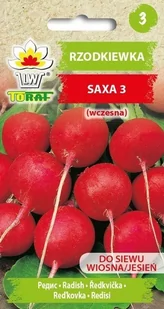 Rzodkiewka Saxa 3 (Czerwona, Wczesna)
Raphanus Sativus L. - Nasiona i cebule - miniaturka - grafika 1