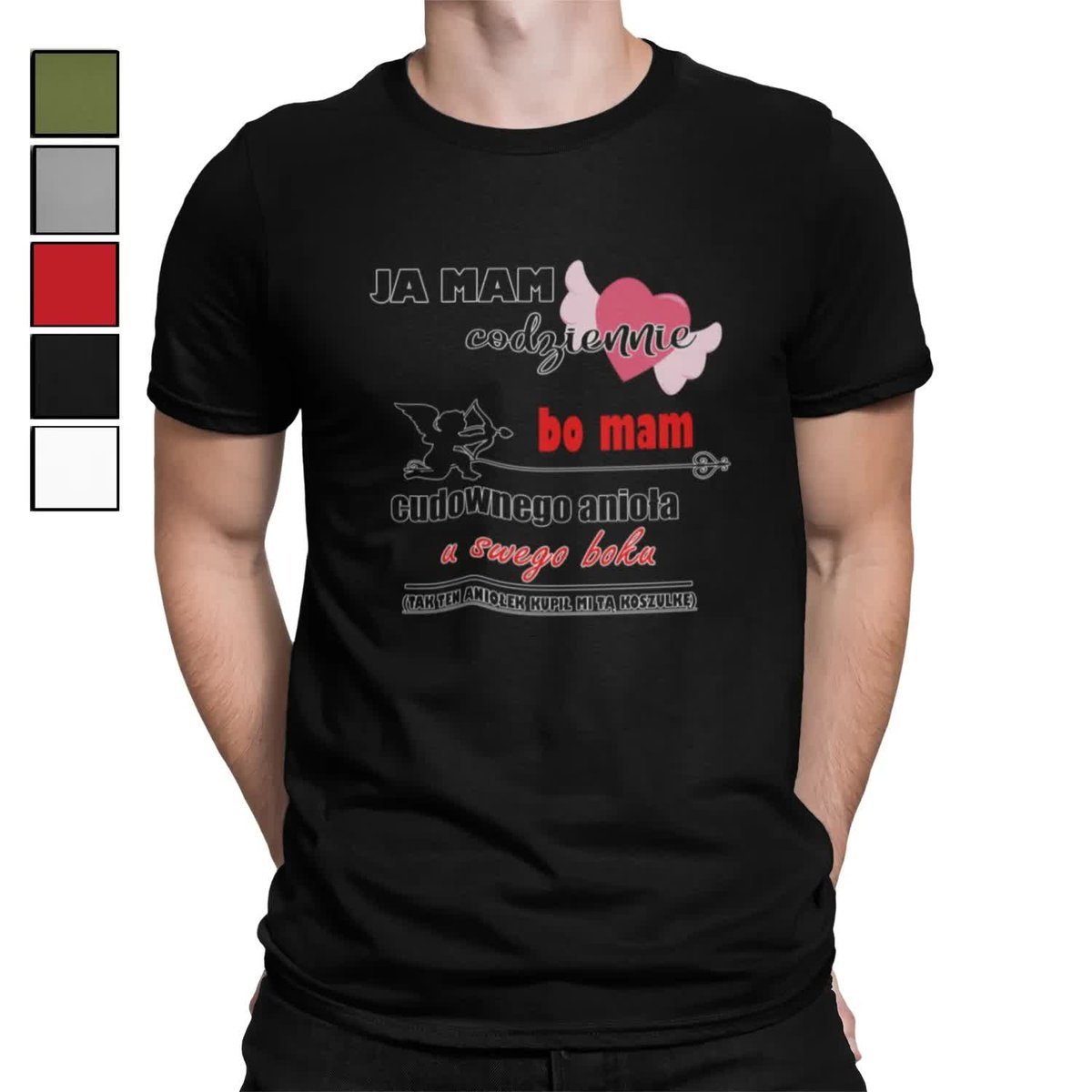 Koszulka T-Shirt Męska Prezent Dla Niego Walentynki Śmieszne Napisy - M