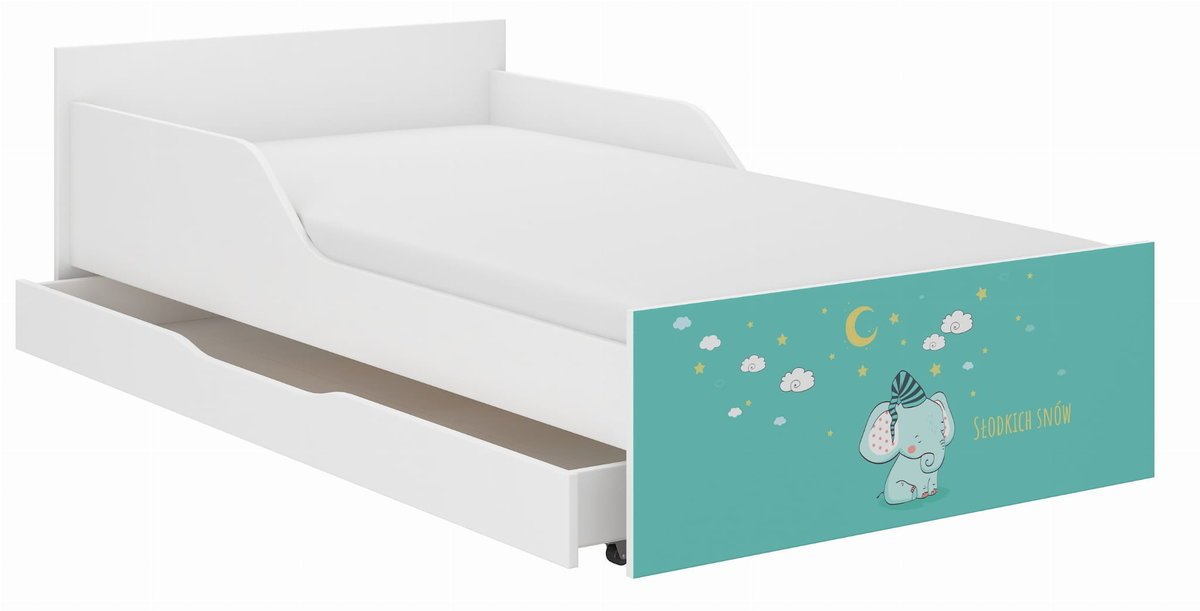 Łóżko dziecięce PUFI 180x90 SŁONIK