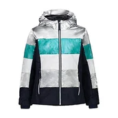 Kurtki i płaszcze dla dziewczynek - CMP Dziewczęca Giacca Da Sci Effetto Lucido kurtka wielokolorowa Srebrno-niebieski 98 30W0255 - miniaturka - grafika 1