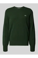 Swetry męskie - Sweter z dzianiny o kroju regular fit z czystej wełny - Lacoste - miniaturka - grafika 1