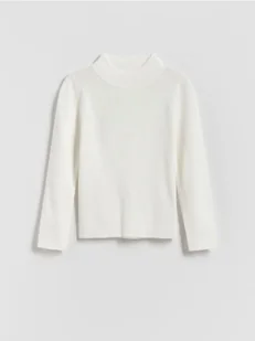 Reserved - Gładki sweter z wiskozy - złamana biel - Swetry dla dziewczynek - miniaturka - grafika 1