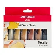 Farby i media malarskie - Amsterdam Amsterdam Standard Series Acrylics Set 6 x 20 ml Metallics - miniaturka - grafika 1