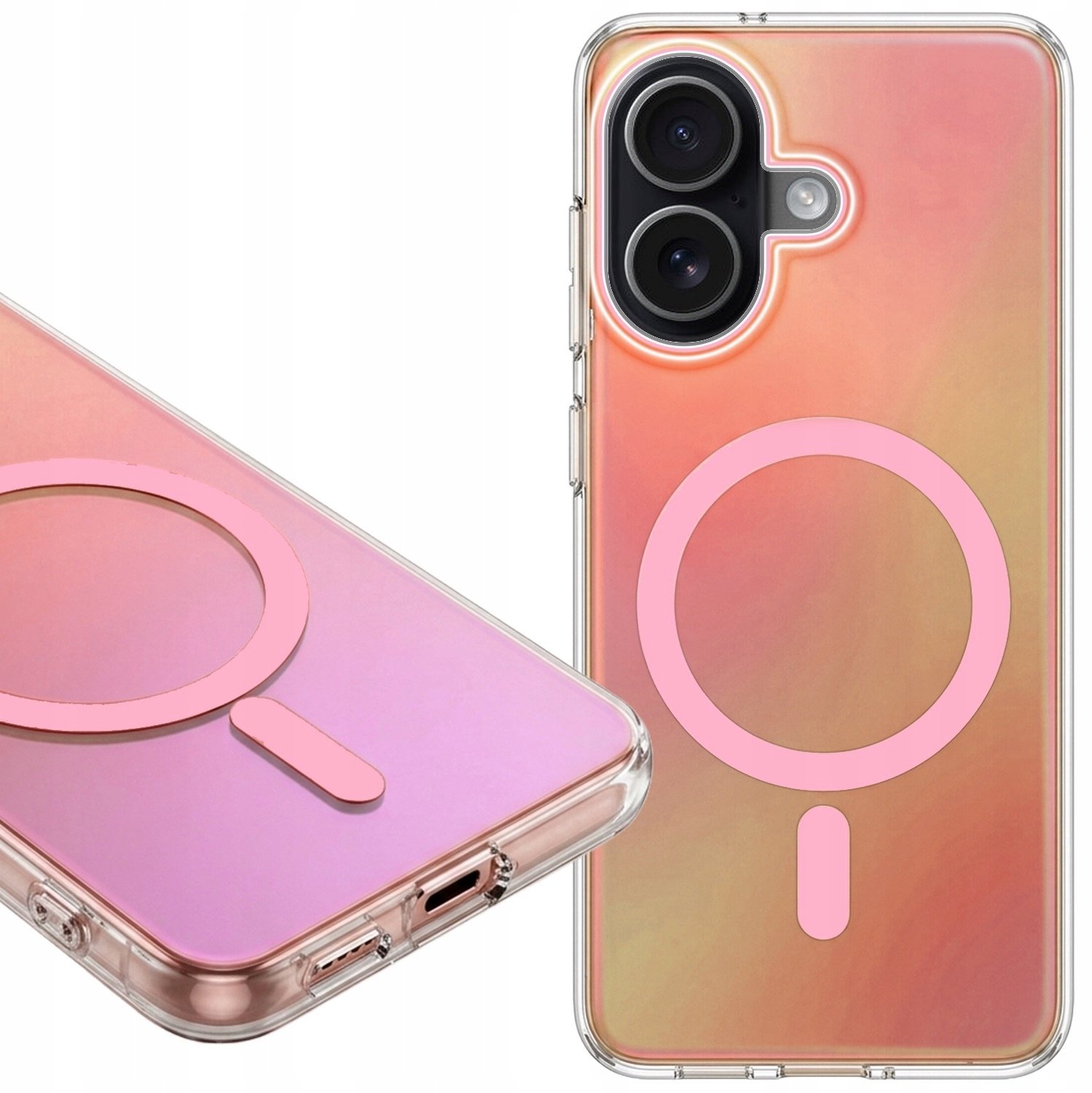 Hello Case Etui Do Magsafe Do Apple iPhone 17 Różowe, Aurora, Ochronne, Case, Plecki