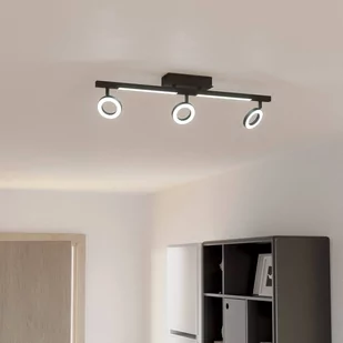Spot LED Cardillio 2 czarny trzy pierścienie - Lampy sufitowe - miniaturka - grafika 1