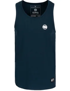 Tank top PIT BULL Slim Fit SMALL LOGO granatowy-XL - Koszulki męskie - miniaturka - grafika 1