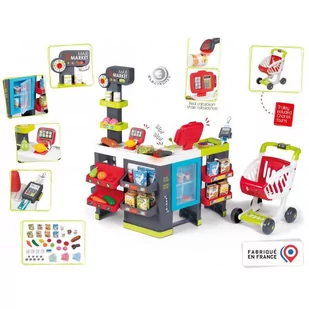 Smoby Maxi Market z wózkiem 50 akcesoriów 350235 - Zabawy w naśladowanie dorosłych - miniaturka - grafika 4