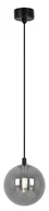 Lampy sufitowe - Wisząca lampa ze szklanym kloszem grafitowa Z6-T53 - miniaturka - grafika 1