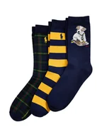 Skarpetki dla dzieci - Polo Ralph Lauren Zestaw 3 par wysokich skarpet dziecięcych 444P03154001 Kolorowy - miniaturka - grafika 1