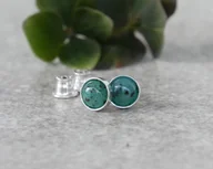 Kolczyki - Kolczyki sztyfty z kuprytem w srebrze - miniaturka - grafika 1