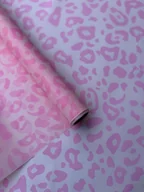 Folia, papier śniadaniowy, serwetki - Folia matowa ze wzorem LAMPART, Różowy + różowy neon - miniaturka - grafika 1