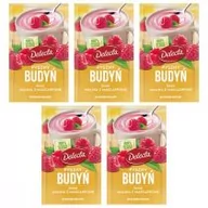 Budyń - Delecta Pyszny Budyń o smaku maliny z mascarpone Zestaw 5 x 40 g - miniaturka - grafika 1