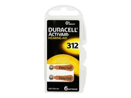 Baterie i akcesoria - Duracell BATERIA 1.4V DO APARATÓW SŁUCHOWYCH DA312 - miniaturka - grafika 1